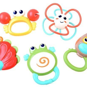 اسباب بازی نوزادی جغجغه دندانگیر 5 عددی هولی تویز Hola Toys مدل E318B _اسباب بازی نوزادی